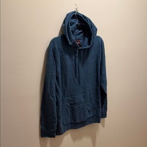 Alesbury Blue Knit Hooded Sweatshirt